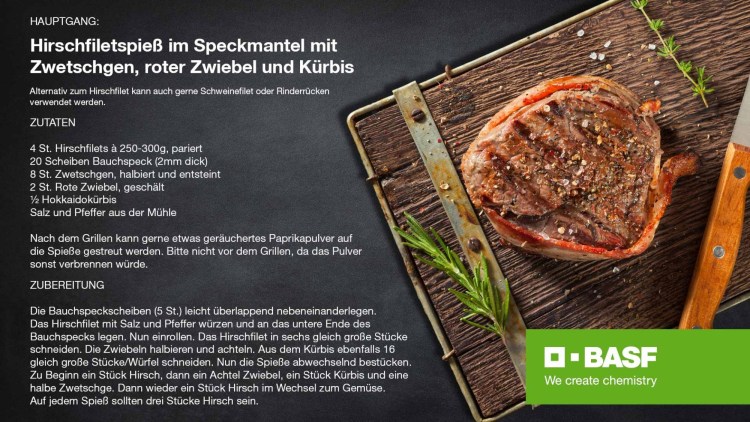 Rezept Hirschfiletspieß im Speckmantel mit Zwetschgen
