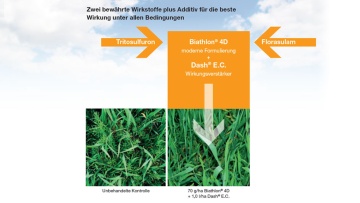 Biathlon 4D als breit wirksames Herbizid zur Unkrautbekämpfung in Getreide