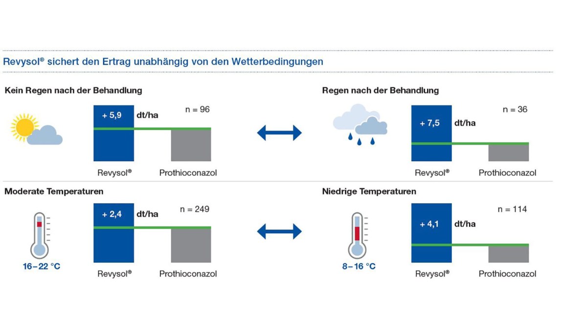 Revysol® sichert den Ertrag unabhängig von den Wetterbedingungen